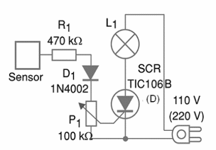 Figure 1 – Complete diagram of the alarm. The values in brackets are for a 220/240 Vac power line
Figure 1 – Complete diagram of the alarm. The values in brackets are for a 220/240 Vac power line