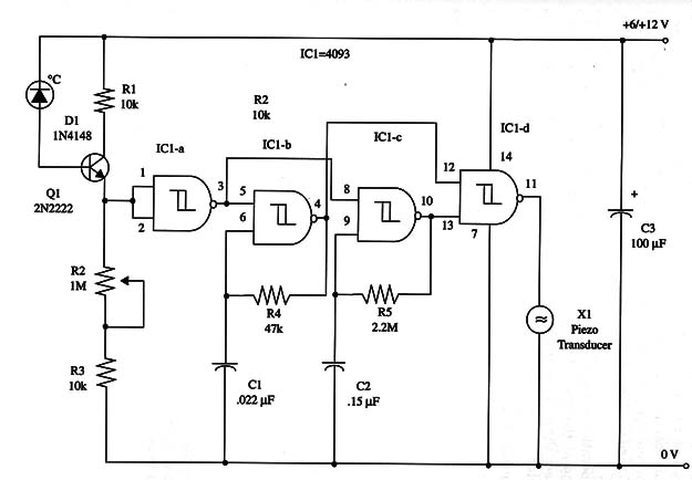    Figure 1 – Schematic diagram of the Alarm
