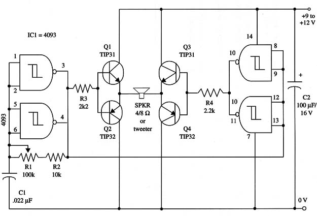    Figure 1 – Schematic diagram of the Ultrasonic Generator
