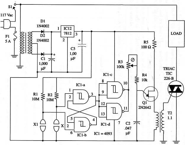 Figure 1 – Schematic diagram of the Touch Switch
