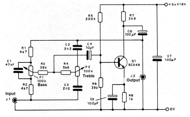 Figure 2 - Tone control diagram
Figure 2 - Tone control diagram