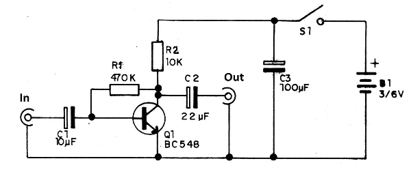 Figure 3 - Microphone preamplifier
Figure 3 - Microphone preamplifier