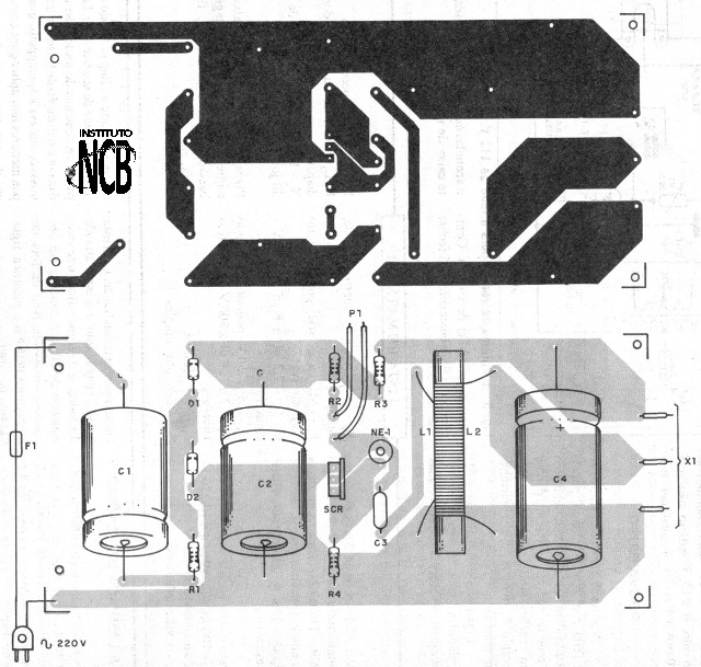 Figure 4 - Printed circuit board for the 220 V version
