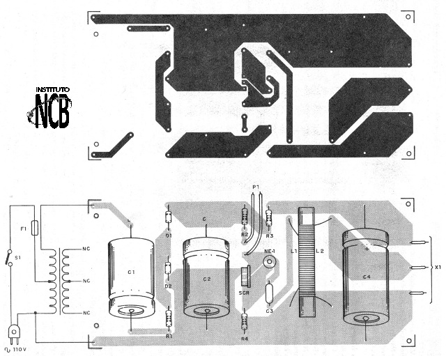 Figure 6 - Printed circuit board for the 220 V version
