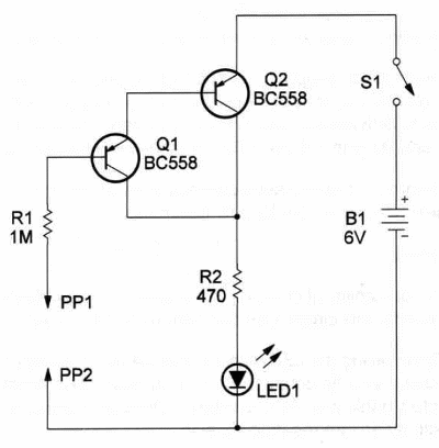  Figure 1 – Schematics for the continuity tester
