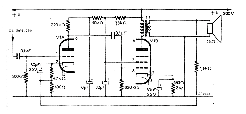 Figure 1 - Diagram of the audio amplifier.
