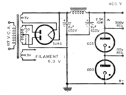 Figure 1 - Valve stabilized source circuit.
