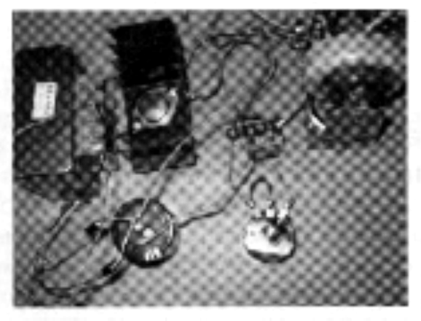 Figure 7 - The circuit on a workbench, assembled and ready to be tested.
