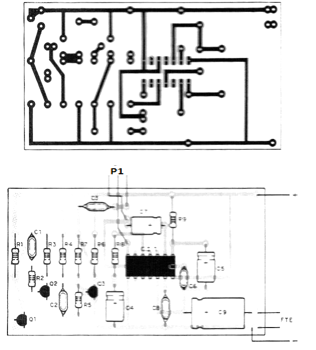 Figure 5 – Printed circuit board for assembling the sleep inducer.
