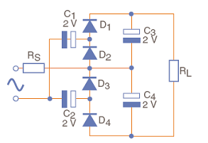 Figure 6 – Full-wave quadrupler.
Figure 6 – Full-wave quadrupler.