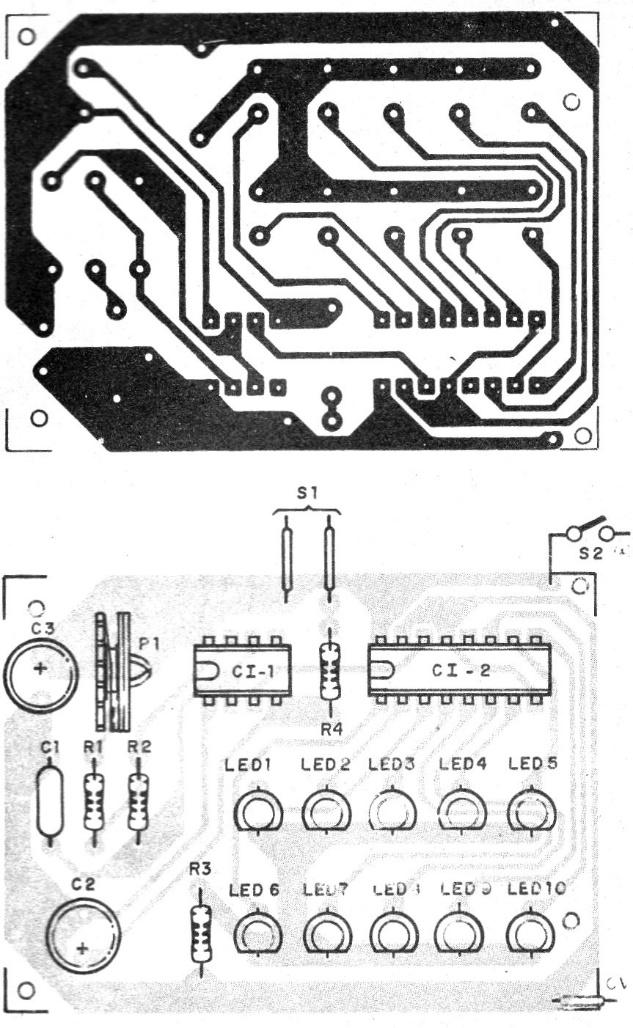 Figure 11 – Mounting the device on a printed circuit board – The LEDs can be aligned in a redesigned board for 10-position cards.