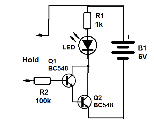 Figure 1 - Darlington Touch Switch Figure 1 - Darlington Touch Switch