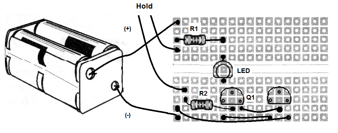 Figure 2 - Assembly on the breadboard Figure 2 - Assembly on the breadboard