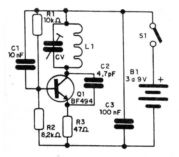 Figure 1 - Diagram of the VHF generator. Figure 1 - Diagram of the VHF generator.