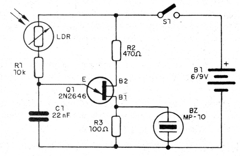 Figure 1 - Light-controlled oscillator diagram Figure 1 - Light-controlled oscillator diagram
