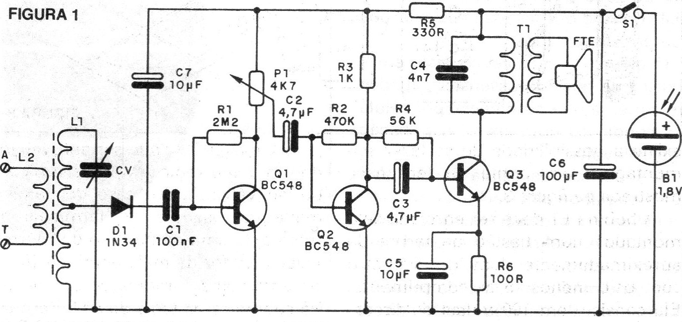 Figure 1 - Complete radio circuit Figure 1 - Complete radio circuit