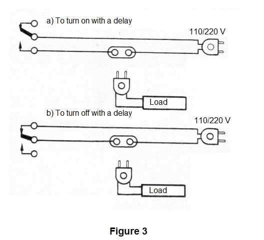 Figure 3 - Relay connection to the controlled loads.