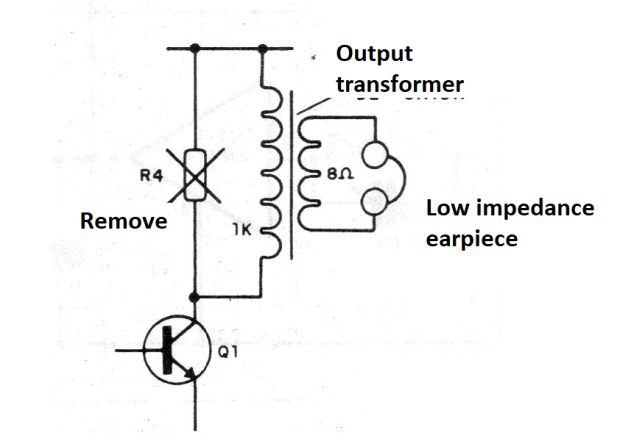 Figure 5 - Using low impedance handset