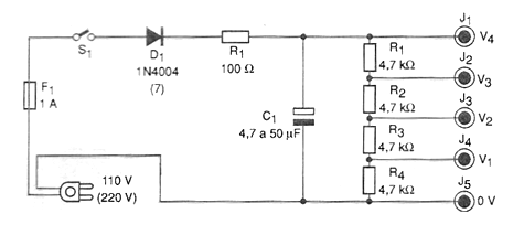 Figure 1 - Diagram of the high voltage power supply Figure 1 - Diagram of the high voltage power supply