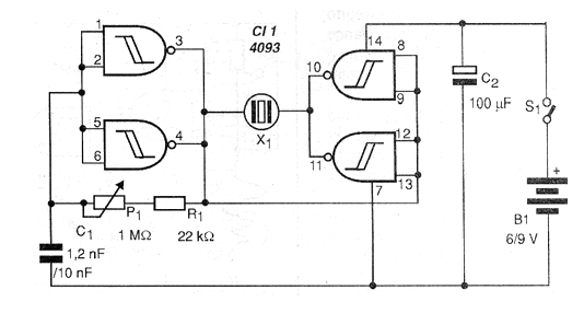 Figure 1 - Ultrasonic generator circuit